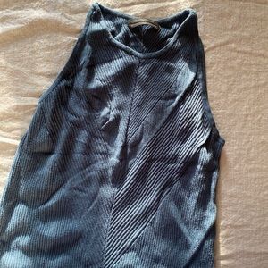 Anthropologie ribbed high neck tank top.